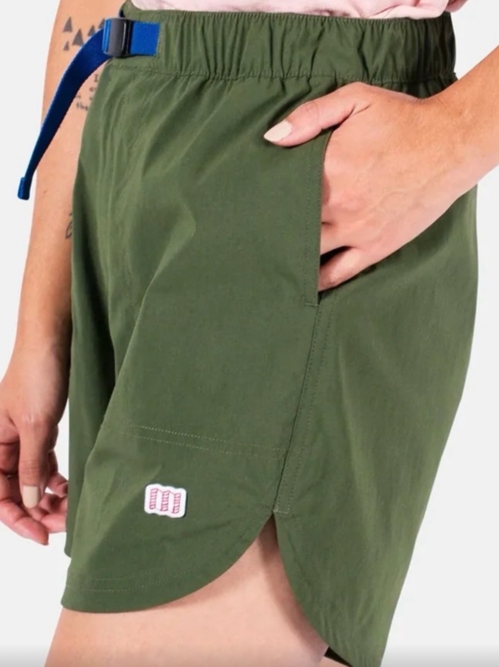 Topo Designs Olive Green River Shorts - Picture 3 of 5